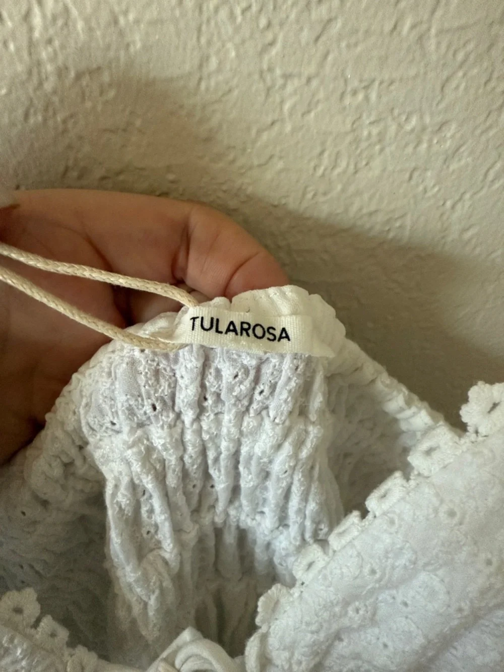 Tularosa White Tiered Maxi Dress with Spaghetti Straps - Picture 5 of 6